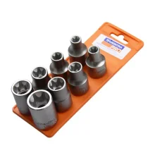 Jogo Soquete 1/2" E-Torx 8pcs CRV E10-E24 Tramontina Pro 44847/508