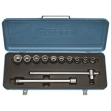 Jogo Soquete 1/2" Estriado 12pcs 10 Soquetes 2 Acessorios CRV 10 A 22MM Gedore D19NM