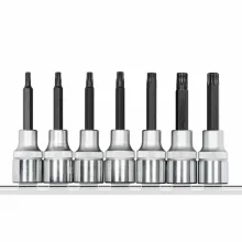 Jogo Soquete 1/2" Ponta Torx Longo 7pcs T20AT55 Gedore Red R62458007