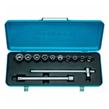 Jogo Soquete 1/2" Sextavado 12pcs CRV 10A22MM Gedore 19NM