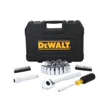 Jogo Soquete 1/2" Sextavado 49pcs CRV 10MM A 1" Dewalt DWMT45405