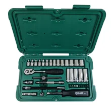 Jogo Soquete Sextavado 1/4" 36pcs CRV 3,5-14MM Sata ST09001SJ