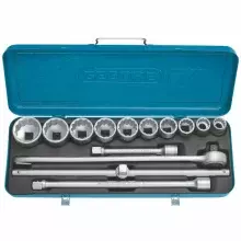 Jogo Soquete 3/4" Estriado 14pcs 10 Soquetes 4 Acessorios CRV 7/8-2" Gedore D32EPZ