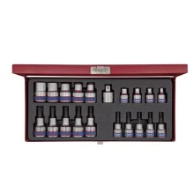 Jogo Soquete 3/8-1/2" Torx 20pcs CRV E6-E20 T10-T55 King Tony 7120PR