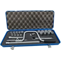 Jogo Soquete 3/8" Sextavado e Estriado 23pcs 17 Soquetes 6 Acessorios 6 A 22MM Gedore 30TMZ