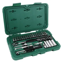 Jogo Soquete Sextavado 1/4" 52pcs CRV 3,5-14MM Sata ST09002SJ