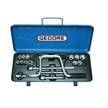 Jogo Soquete Sextavado 19 Pcs Enc.3/8" 1/4 A 7/8" Gedore 30HPU