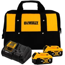 Kit 2 Baterias com Carregador e Bolsa 5AH 20V Bivolt Dewalt DCB205C2K-BR
