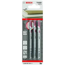 Lamina Tico Tico Encaixe Unico 3pcs Para Madeira e Plastico AC 100MM Bosch T102D