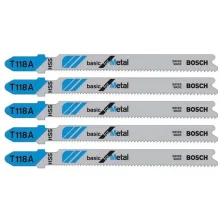 Lamina Tico Tico Encaixe Bosch 5pcs Para Metal HSS 67MM Bosch T118A