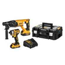 Martelete Sds Plus+parafuradeira Impacto 20V Brushless Carregador Maleta e Baterias 2AH e 5AH Bivolt Dewalt DCK260D1P1T-BR