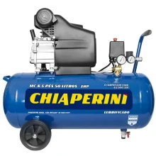 Motocompressor de Ar 2HP 50 Litros 120 Libras com Rodizio 8,5PCM 110V Chiaperini MC8,5/50L