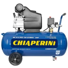 Motocompressor de Ar 2HP 50 Litros 120 Libras com Rodizio 8,5PCM 220V Chiaperini MC8,5/50L