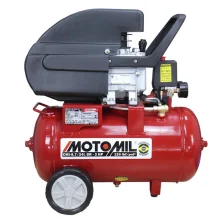 Motocompressor de Ar 2HP 24 Litros 120 Libras com Rodizio 8,7PCM Bivolt Motomil CMI 8,7/24BR