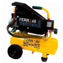 Motocompressor de Ar Mega Air 1HP 115 Libras 6 Litros 5,5PCM 110V Ferrari CFC 5,5/6L