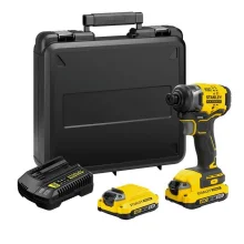 Parafusadeira de Impacto a Bateria 20V Max 180NM Brushless Maleta Carregador e 2 Baterias 2AH 1/4" Bivolt Stanley SBI810D2K-BR