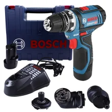 Parafusadeira Furadeira a Bateria 12V Com Maleta Carregador e 2 Baterias-Flex Click 3/8" Bivolt Bosch GSR12V-15FC