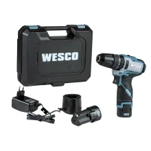 Parafusadeira Furadeira Impacto Bateria 12V Brushless com Maleta Carregador e 2 Baterias 2AH 3/8" Bivolt Wesco WS2558K2