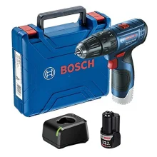 Parafusadeira Furadeira Impacto Bateria 12V Com Maleta Carregador e 1 Bateria 2AH 3/8" Bivolt Bosch GSB 120-LI
