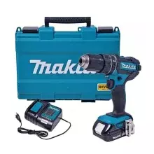 Parafusadeira Furadeira Impacto Bateria 18V Com Maleta Carregador e 1 Bateria 1,5AH 1/2" Bivolt Makita DHP482Y002