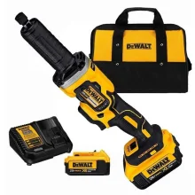 Retificadeira a Bateria 20V Max Brushless com Bolsa Carregador e 2 Baterias 4AH 6MM-1/4" 220V Dewalt DCG426M2-B2