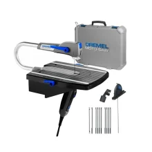 Serra Tico-Tico de Bancada Moto Saw Portatil 2 Acoplamentos 10 Acessorios e Maleta 110V 70W Dremel MS20