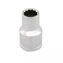Soquete Estriado Encaixe 1/2" CRV 1/2X11MM Sata ST13602SC