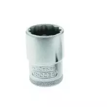 Soquete Estriado Encaixe 1/2" CRV 1/2X1/2" Gedore D19