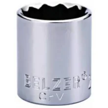 Soquete Estriado Encaixe 3/8" CRV 3/8X7/8" Belzer 203513BBR