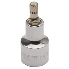 Soquete Ponta Multidentada Encaixe 1/2" CRV 1/2X8MM Sata ST24803SC