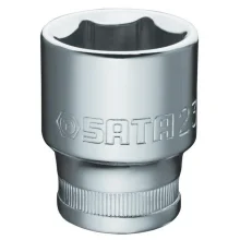 Soquete Sextavado Encaixe 1/2" CRV 1/2X21MM Sata ST13312SC