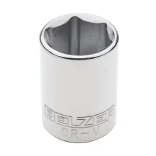 Soquete Sextavado Encaixe 1/2" CRV 1/2X15/16" Belzer 205513BX
