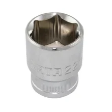Soquete Sextavado Encaixe 1/2" CRV 1/2X22MM Sata ST13313SC