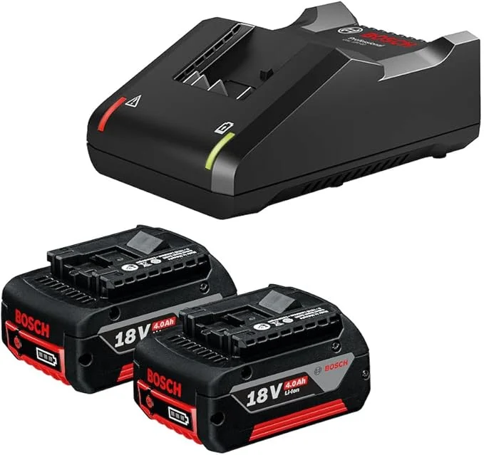 Bosch Kit 2 Baterias GBA 18V 4Ah + Carregador GAL18V-40 Bivolt