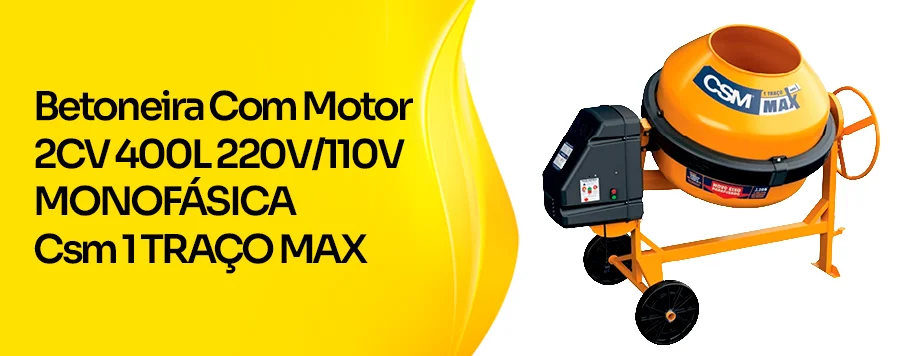 Betoneira 400L com Motor 2CV: A Escolha Ideal para sua Obra