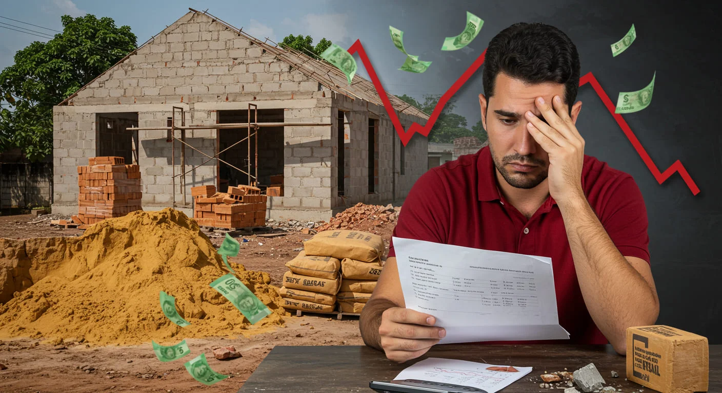 desperdicio de material de construcao