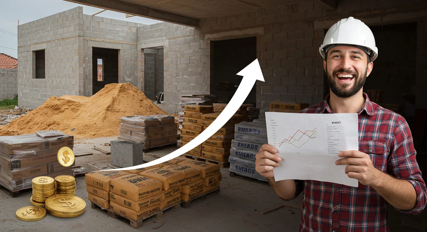 economia de material de construcao