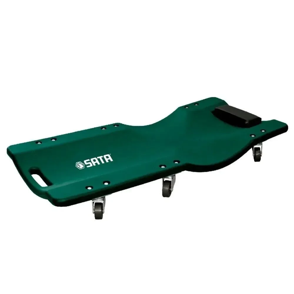 Carro Esteira Plastica para Mecanico Com 6 Rodas Giratorias 91X41CM Sata