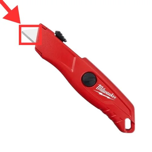 estilete milwaukee detalhe lamina trapezoidal