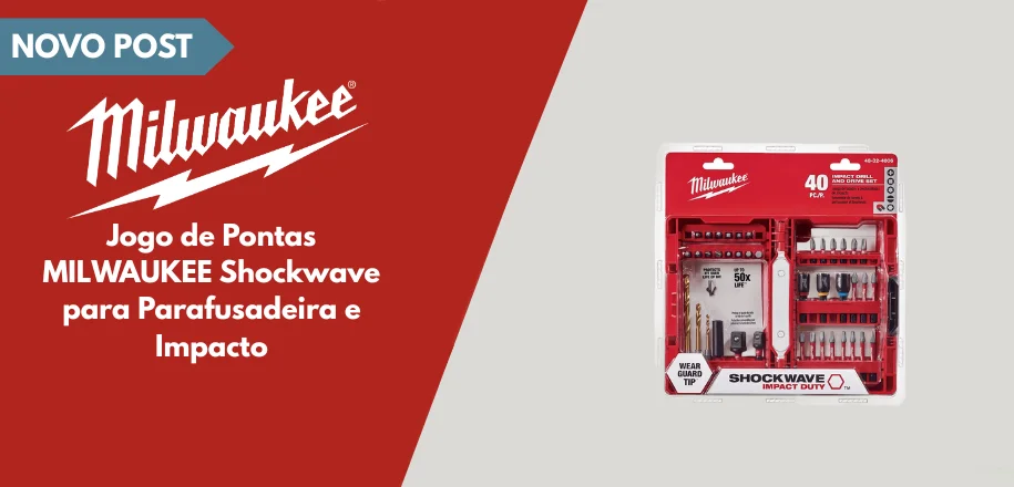 Jogo de Pontas Milwaukee Shockwave para Parafusadeira e Impacto