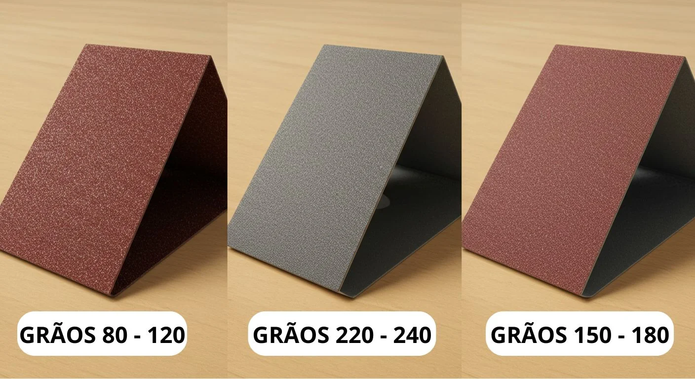 lixas de diferentes gramaturas