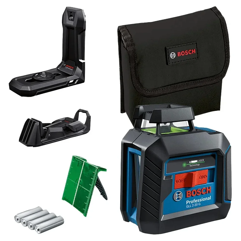 1. Nível a Laser de 2 Linhas Verdes Bosch GLL 2-20 G