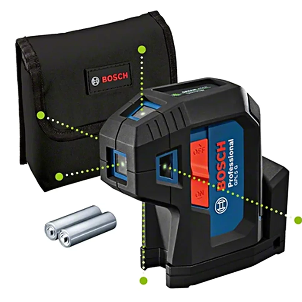 Nível a Laser de 5 Pontos Verdes Bosch GPL 5 G