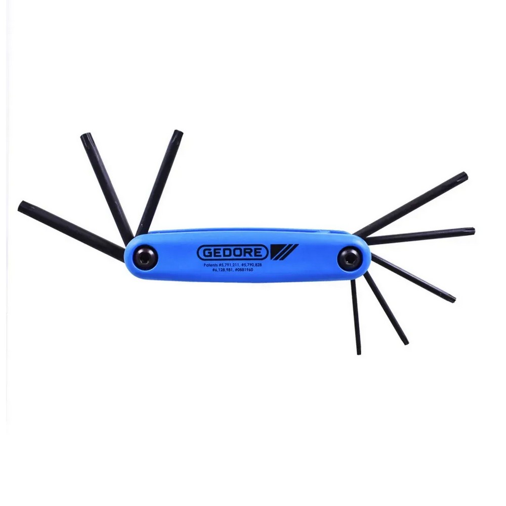 Jogo Chave Torx Canivete 8Pcs Crv T9At40 Gedore 43Txscl80