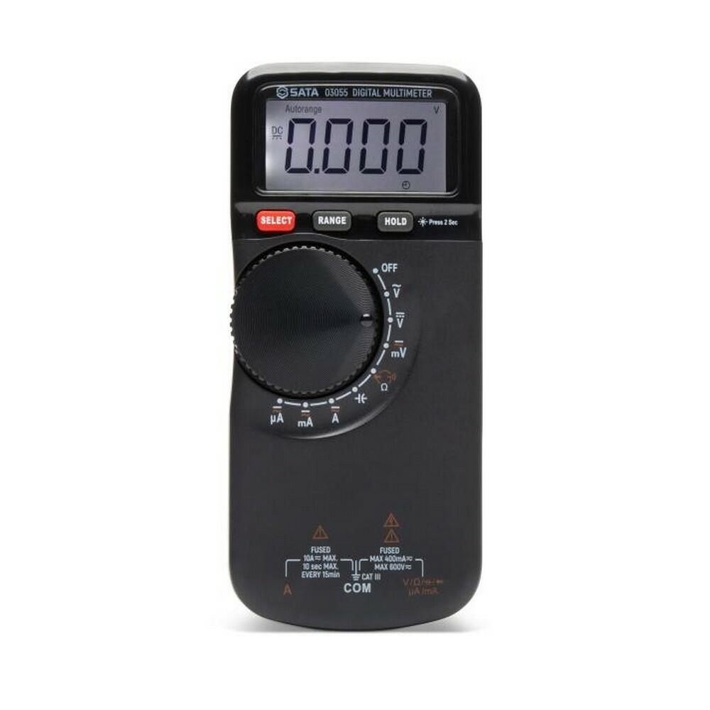 Multimetro Digital 600V Cat.iii Ac/Dc 10A Sata St03055