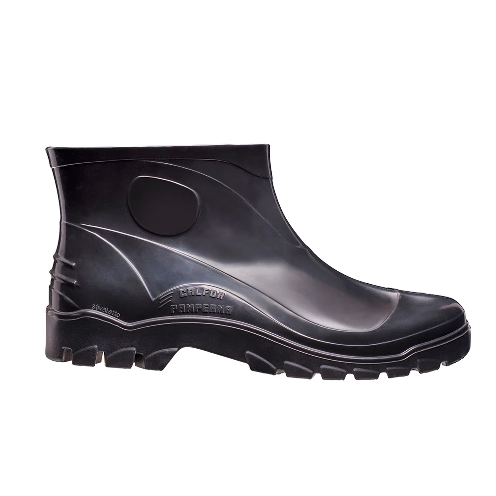 Bota de Pvc Cano 13Cm Preta Ca 18472 com Forro - Calfor/Italbotas