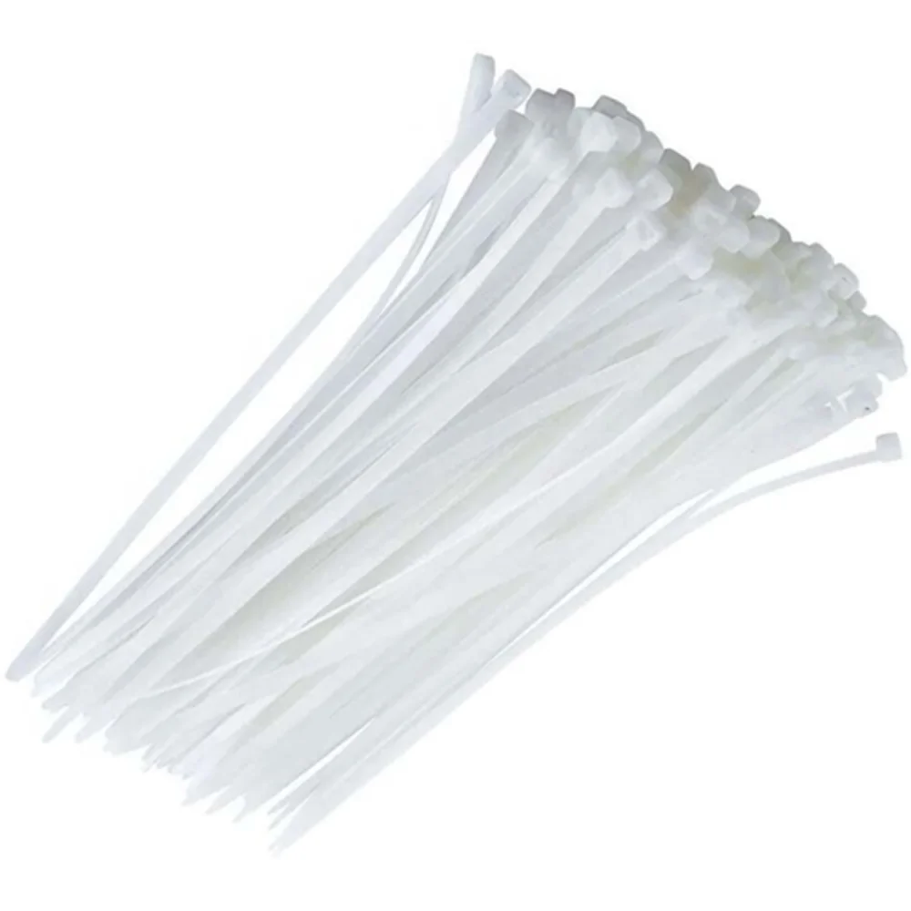 Abraçadeira de Nylon 200 X 3,6Mm C/100 Peças Branco