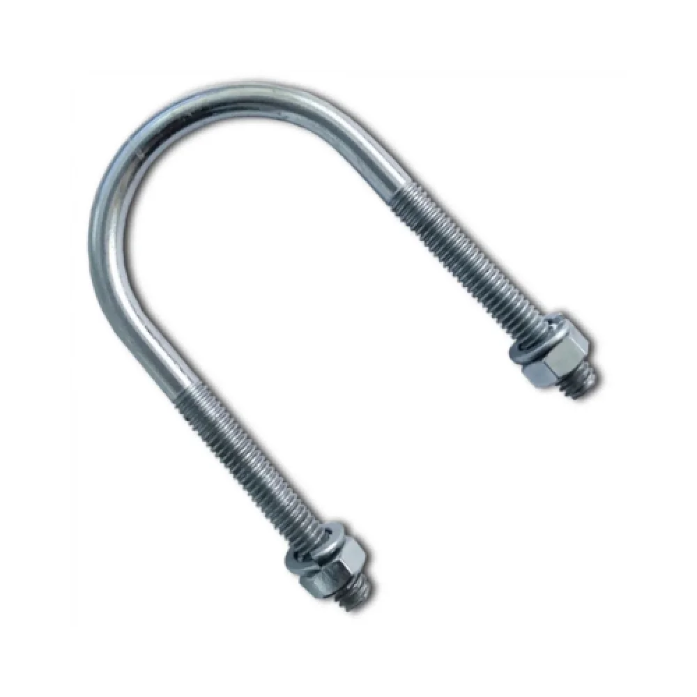 Abraçadeira Tipo U Vergalhão Tubo 1 Polegada - com Porca e Arruela