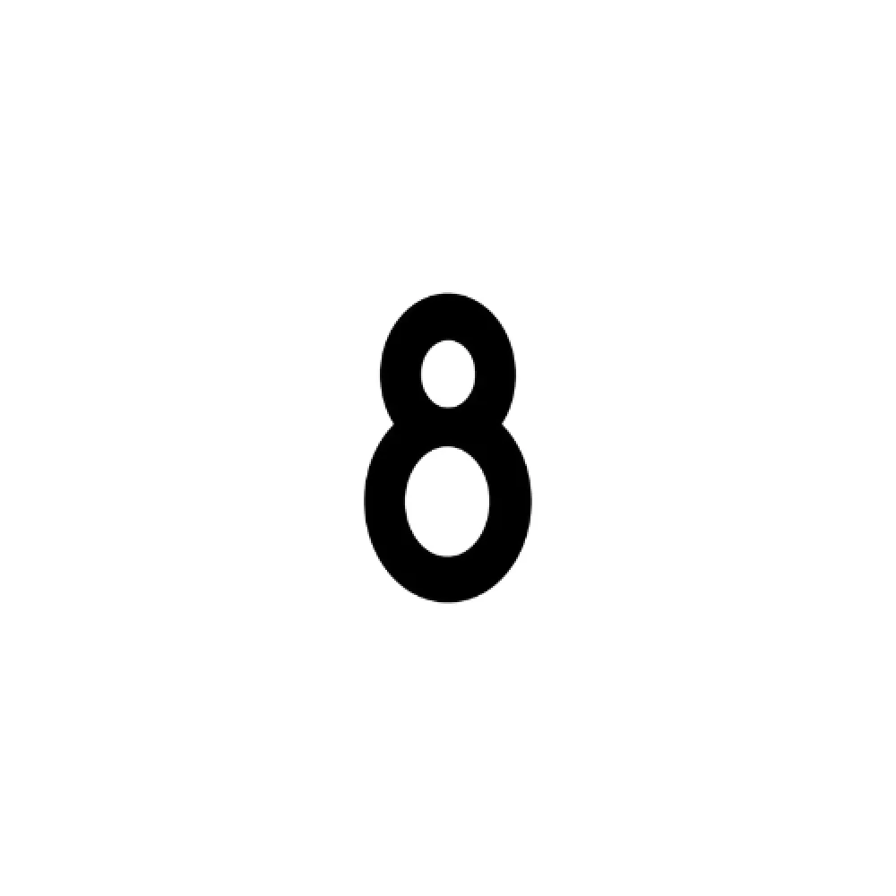 Adesivo Numerologia - 10X5,5Cm