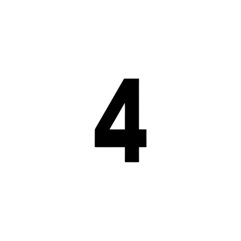 Adesivo Numerologia - 10X5,5Cm